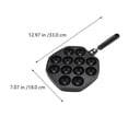 thumbnail image 2 of Takoyaki Maker Meatball Pan Mold Mini Cooker Gadget Kitchen Moulds Omelette Shaper Machine Japanese Grill Cake Tool, 2 of 7