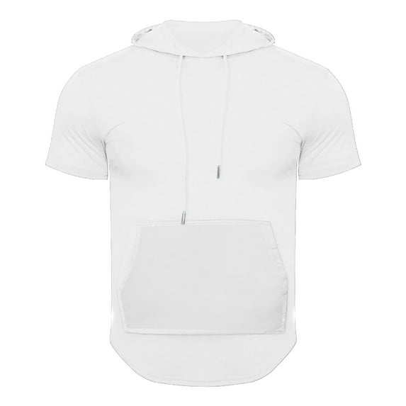 SEMIMAY Sleeve Set Sporty Short Men's Summer Hooded Shorts Textured Slit Men Suits & Sets