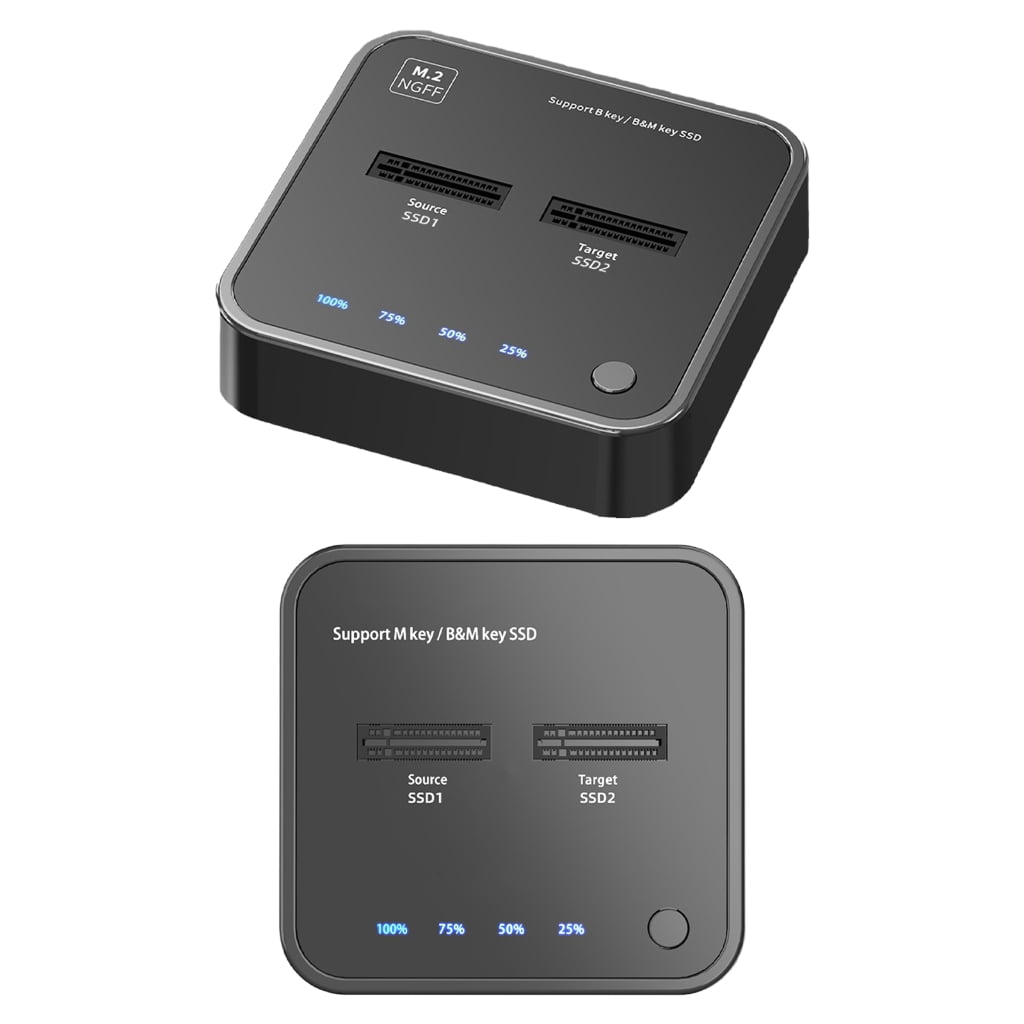 AOOOWER M.2 SSDs Enclosure with Offlines Clone Function, SATAs/PCIe Support, USB 3.1 Gens2 Interfaces for Fast 10Gbps Data Transfer