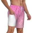 thumbnail image 3 of Goofa Breast Cancer Pink Ribbons Awareness Printed Men's Swim Trunks Board Shorts Quick Dry Mens Swimming Trunks with Compression Liner,Breathable Fit Hawaii Beach Shorts-Small, 3 of 9