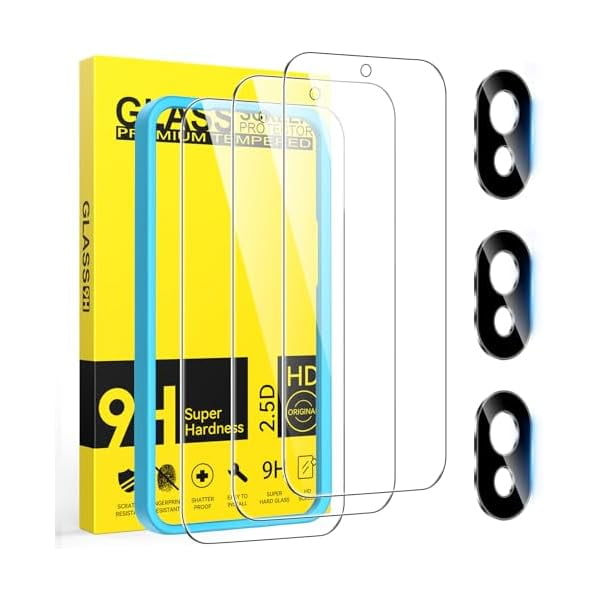 xixishop 3 Pack Screen Protector for Google Pixel 10a 6.3-Inch with 3 Pack Camera Lens Protector,Tempered Glass Film with Easy Installation Tool, Anti-fingerprint Anti-Shatter Anti-Scratch
