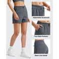thumbnail image 3 of G4Free Athletic Shorts for Women Shockcord Sweat Shorts Summer Casual Lounge Shorts with Pockets Smoofit Modal Soft, 3 of 7