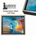 thumbnail image 3 of Creative Mark Illusions Floater Frame For 3/4" Deep Canvases - 5x7" Antique Silver/Black - No Glass or Backing - Wood Composite Floating Illusion Frame for Canvas Paintings- With Hanging Hardware, 3 of 7