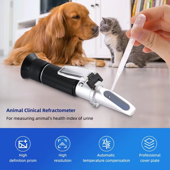 Veterinary Cat Dog Refractometer Urine Specific Gravity Detector Pet Serum Protein Concentration Meter Veterinary Equipment 0830
