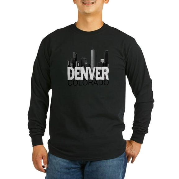 CafePress - Denver Skyline Long Sleeve Dark T Shirt - Long Sleeve Dark T-Shirt