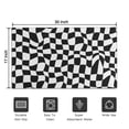 thumbnail image 5 of Black and White Wavy Checkerboard Pattern Door Rugs,Washable Non Slip Door Mats Indoor,Decorative Door Mats,Entry Mat Indoor for Entrance,Bedroom,Kitchen,Bathroom,17"x30", 5 of 6