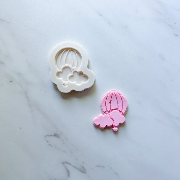 SMALL HOT AIR BALLOON WITH CLOUDS