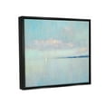 thumbnail image 3 of Stupell Industries Atmospheric Cloudy Ocean Scenery Lone Sailboat Floating Painting Jet Black Floating Framed Canvas Print Wall Art, Design by Katie Swatland, 3 of 5
