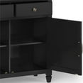 thumbnail image 3 of Connaught 40 inch Wide Solid Wood Traditional Entryway Storage Cabinet in Black, 3 of 7