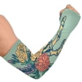 thumbnail image 2 of ALAZA Skull Flowers Halloween UV Sun Protection Arm Sleeves UPF 50+ Compression Cooling Sleeve 1 Pair, 2 of 7