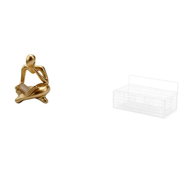 Figura de lector abstracto,Estatua de pensador abstracto,arte,manualidades,decoraciones,Figuras humanas decorativas para oficina,objetos coleccionables,Cesta de almacenamiento,Cesta