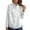 White, variant on Women's Loose Fit Long Sleeve Shirts Double Button down Blouse Tops with Design in Lightweight Breathable Linen Blend Fabric for Spring and Summer Seasons White XXL