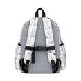 thumbnail image 3 of Space Cat Coloring Page White Pattern Backpack for School, Cute School Bag with Adjustable Shoulder Straps and Padded Back, 13.4"x11"x4.7", 3 of 5
