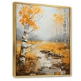 thumbnail image 2 of Designart "Autumn Sonata Birch Woods IX" Floral Floater Framed Canvas Print, 2 of 7