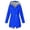 A1#Blue1550, variant on Women's Hooded Rain Jacket Drawstring Waist Striped Lined Windbreaker With Side Pockets