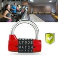thumbnail image 3 of Combination Padlock, 5 Letter He avy Duty Alloy Padlock Password 5 Dial Digit Security Word Lock Padlock Luggage Locks 5 Letter Gym Locker Lock Password Lock, 3 of 7