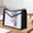 Black, variant on Reinforced 3D Transparent Snap-Closure Document Pouch, Waterproof Plastic Office File Bag for A4 Papers, Holds 500 Sheets, 6 Colors