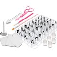 thumbnail image 1 of 83 Pcs/set Cake Decorating Icing Bag Nozzles Set Disposable Piping Bag Stainless Steel Nozzles Kit, 1 of 10