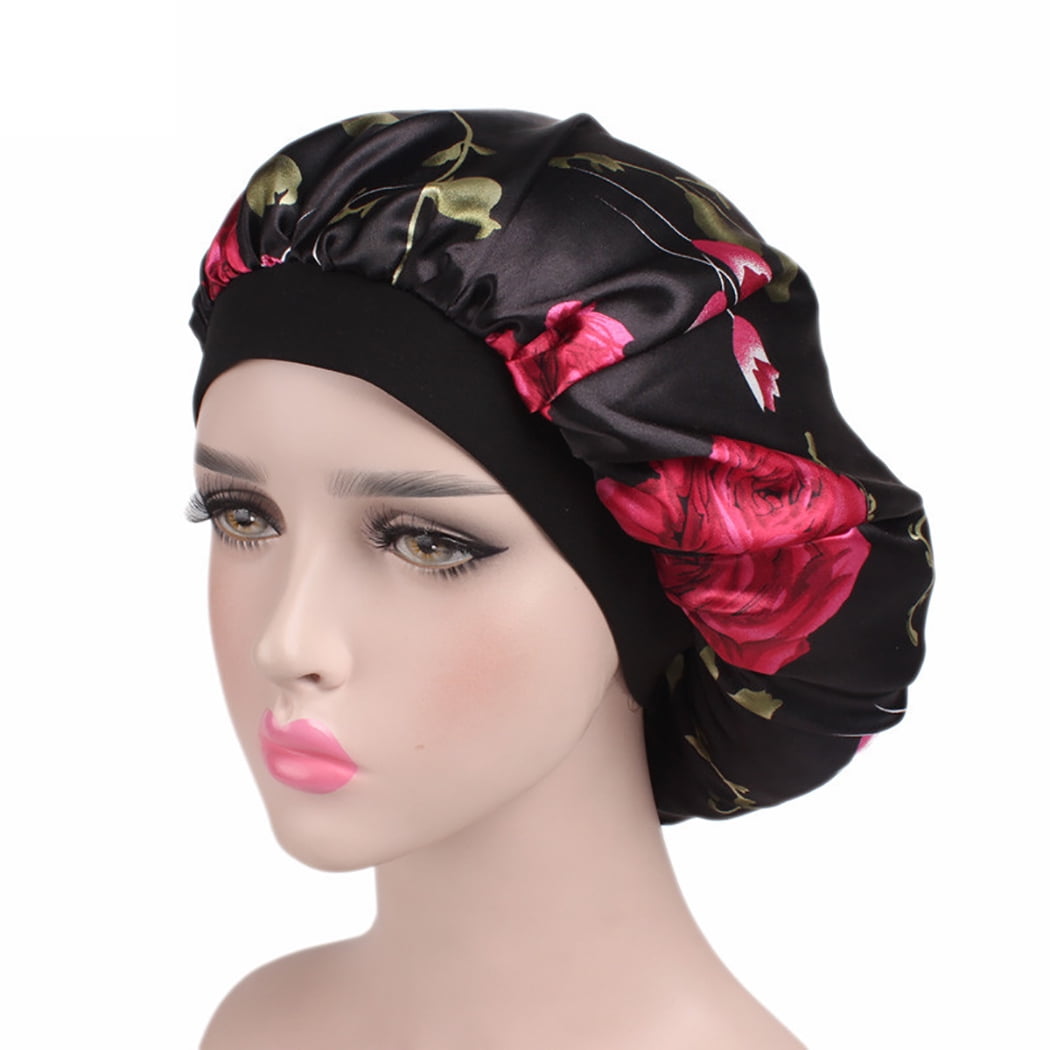 Women's Sleeping Cap Multi-purpose Printed Wide Brim Night Sleep Cap