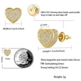 thumbnail image 3 of YEUOYEA 18K Gold Plated Heart Stud Earring for Women, 925 Sterling Silver Post, Cubic Zirconia, Fashion Jewelry Gifts, 3 of 6
