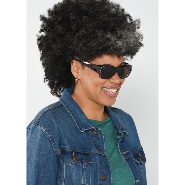 Solar Shield Square Fit-Over Sunglasses, Leopard photo 6