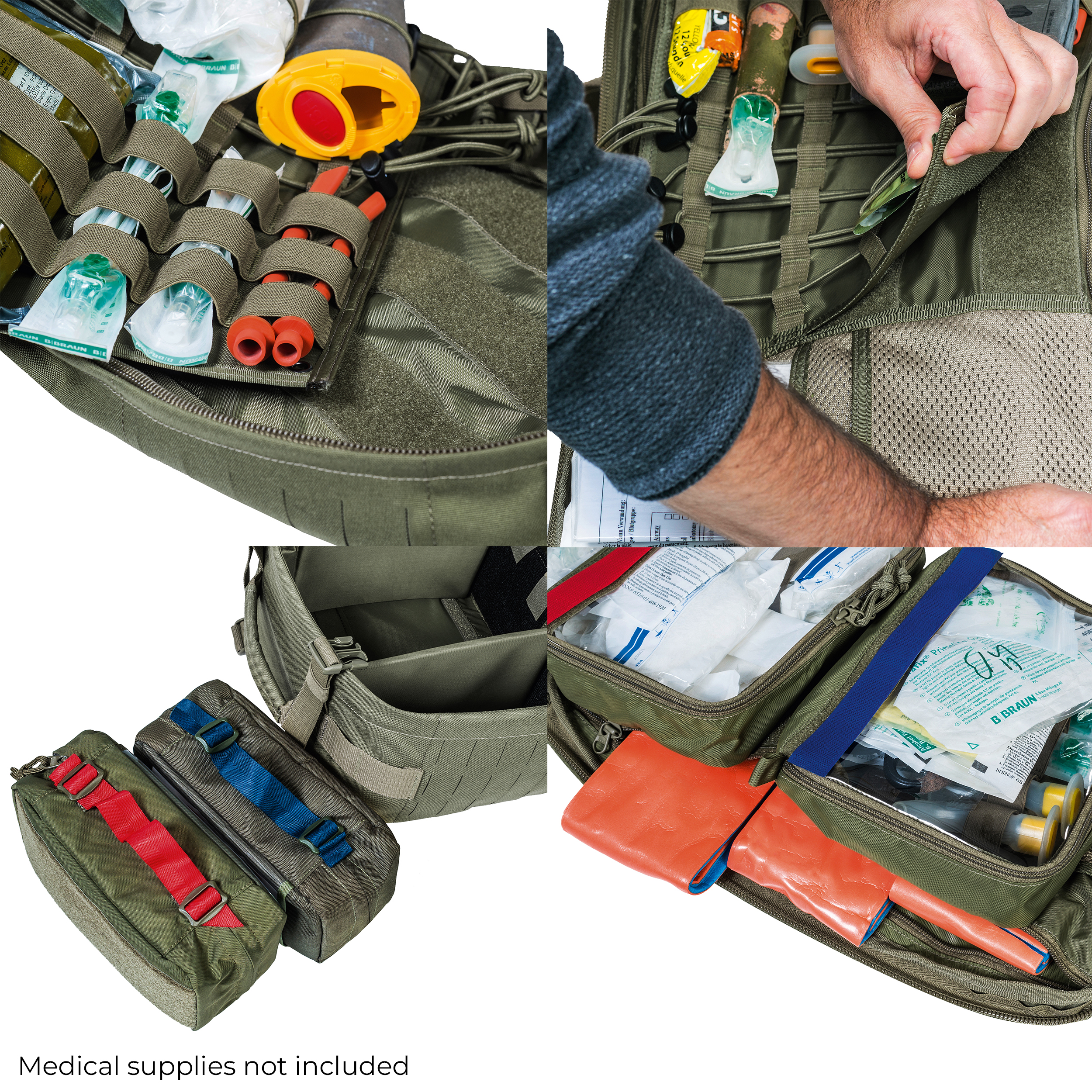 Tasmanian Tiger First Responder Move On Mk II, Tactical Medic Bag,  Removable Pack, MOLLE System, YKK Zippers, Coyote 