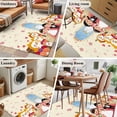 thumbnail image 5 of Japanese Wedding Area Rugs 3'x5', Washable Small Throw Rugs for Living Room Bedroom, Cute Owls Cherry Blossoms Beige Indoor Outdoor Rug Non-Slip Low Pile Carpet Runner Reversible Floor Mats, 5 of 8