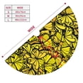 thumbnail image 3 of Yiaed Yellow Butterflies Print Christmas Tree Skirt , Tree SkirtsTree Mat for Christmas Winter Holiday Indoor Decorations-48", 3 of 7