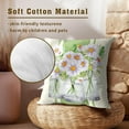 thumbnail image 5 of Spring Floral Daisy Throw Pillow Cover 18x18 Inch Pack of 2 Green Wildflower Cushion Pillow Case Square Cotton Spring/Summer Flowers Pillowcase for Flowers Party Bed Sofa Home Car Bedroom Outdoor, 5 of 6