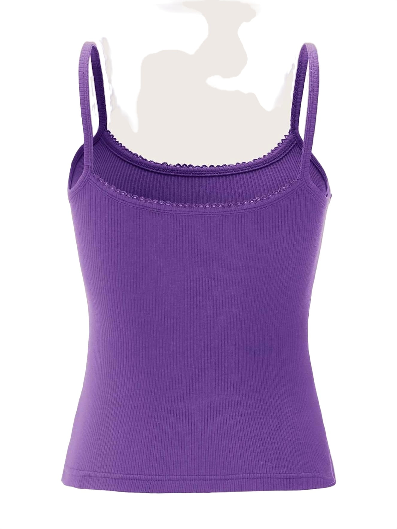 Satva Organic Cotton Sports Cami Tank Top For Women - Purple (XL)