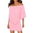 thumbnail image 1 of Women's Multiple Dressing Layered Mini Poncho Dress, 1 of 13