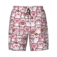thumbnail image 4 of Lsque Mens Swim Trunks Kawaii Pig Pattern - Bathing Suit Compression Liner - Beach Swim Shorts Swimwear - (S-3XL) - Stretch Quick Dry -X-Large, 4 of 9