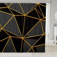 thumbnail image 3 of 3D Golden Bathroom Curtain Geometric Abstract Triangle Shower Curtain Gradient Geometry Graphic Waterproof Bath Curtain, 3 of 7