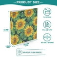 thumbnail image 5 of Pattern Of Sunflowers 3 Ring Hardcover Binders 1.5in Round Rings for Letter-Size Folder Paper Organizer Pockets for Office Student Recipe, 5 of 9