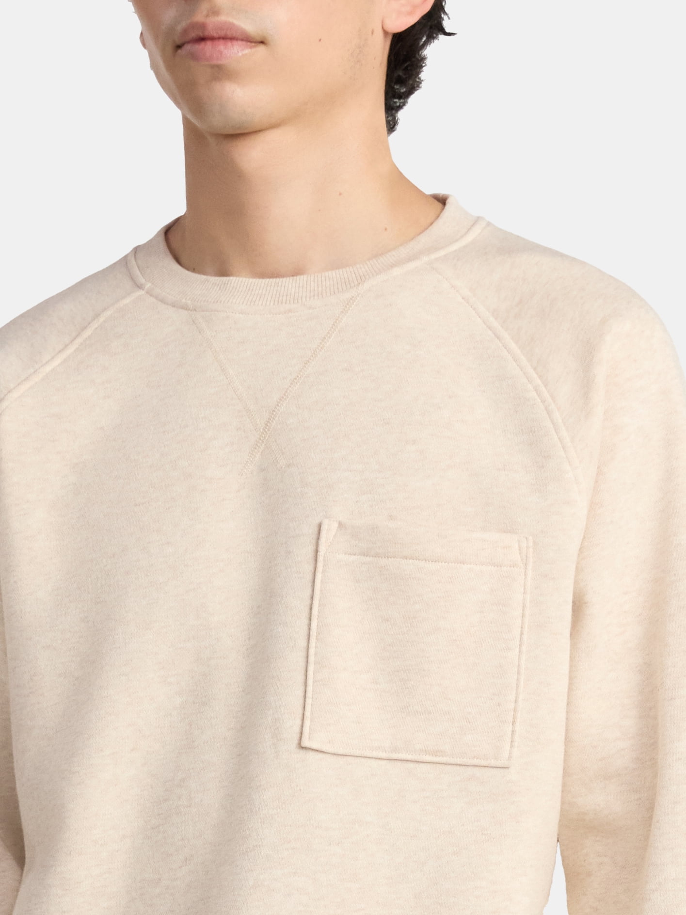 No Boundaries Crewneck Sweatshirt with Long Sleeves, Men's & Big Men's