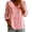 Pink, variant on Long Sleeve Shirts for Women 2026 Spring Cotton Linen Peter Pan Collar Button Roll Up Sleeve Loose Office Work Blouse Tops