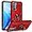 Red, variant on Grade Drop Impact Case for Oneplus Nord N200 5G, Heavy Duty Shockproof 360 Metal Rotating Ring Kickstand Holder Case (Black)