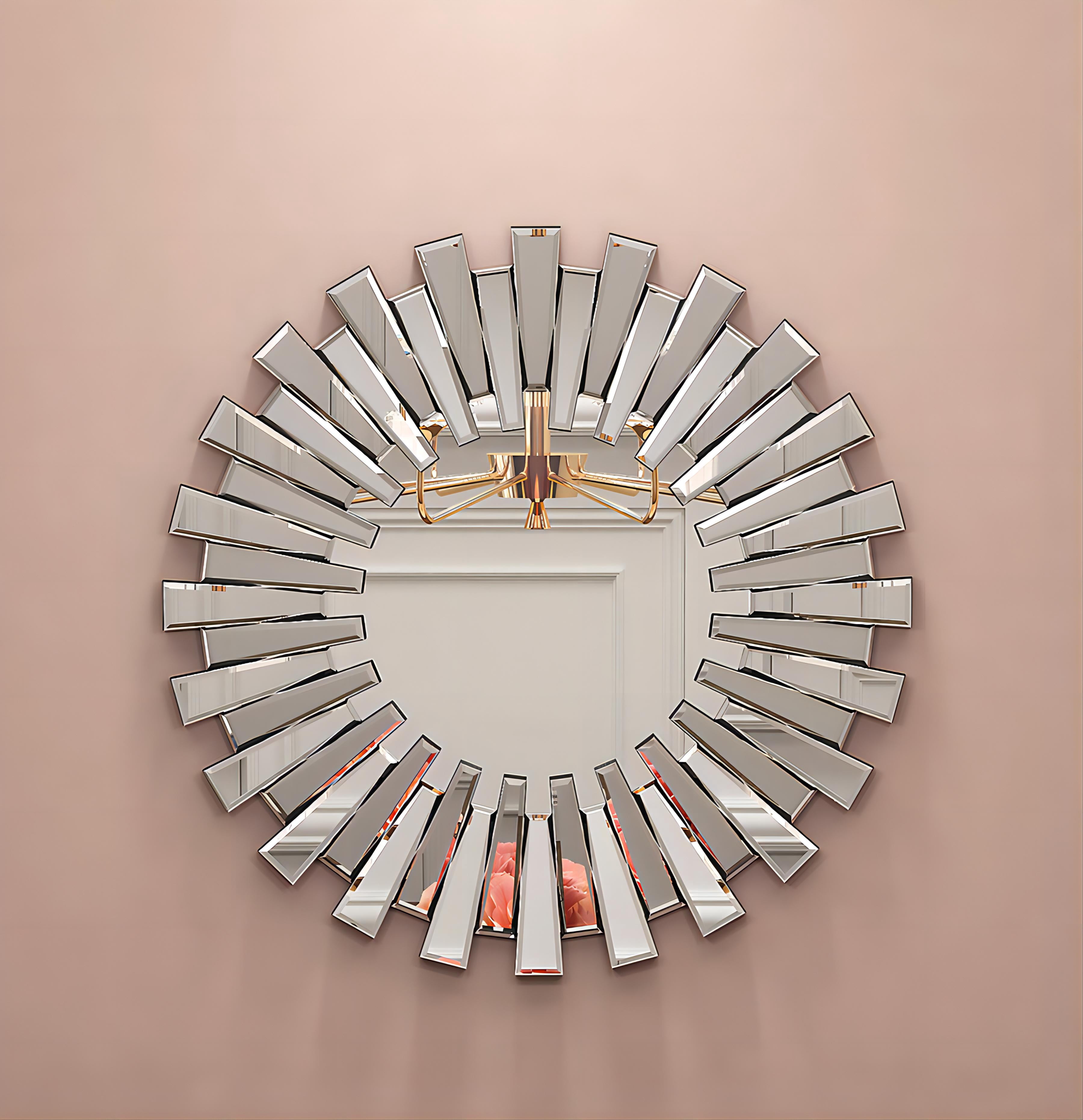 SHYFOY Decorative Wall Mirror for Living Room Decor 24 inches Starburst ...
