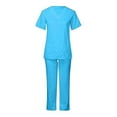 thumbnail image 3 of Ensemble de 2 Pcs Uniforme Médical d'Hôpital Unisexe Haut Pantalon Infirmière Dentiste, 3 of 5