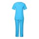 thumbnail image 3 of Uniforme médico ZHAOCHENG para mujer y hombre conjunto de camiseta y pantalones talla S azul cielo, 3 of 5