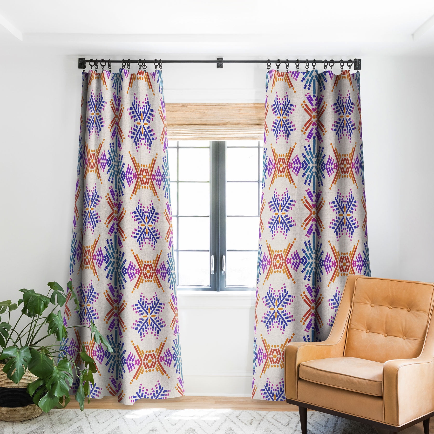 Society6 Schatzi Brown Rainbow Tribal Boho Blackout Curtain Single