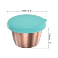 thumbnail image 2 of Contenedor de aderezo para ensaladas Uxcell de 4 piezas, 2.4oz, contenedores de cocina de acero inoxidable, azul cielo, 2 of 6