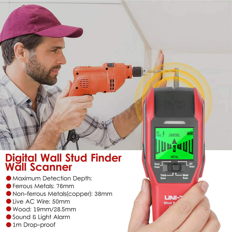 Stud Finder Wall Scanner - 4 in 1 Electronic Beam Finder Stud Sensor Wall  Center Detector with LCD Display for Stud Wood Metal AC Wire Joist  Detection 
