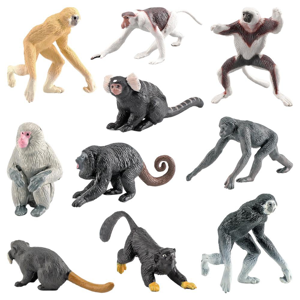 Realistic Little Gibbon Wild Animal Figurine Model Figure Kids Toy Gift 