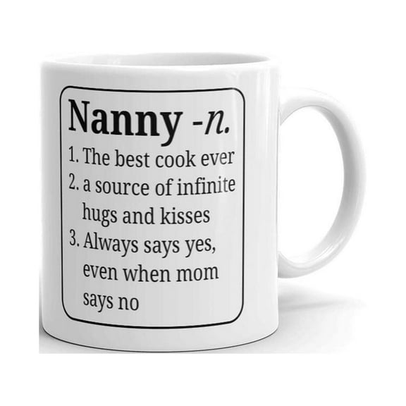 Nanny Definition Grandma Coffee Tea Ceramic Mug Office Work Cup Gift