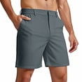 thumbnail image 2 of Men's Lightweight Shorts Golf Shorts with Pockets Stretch Quick Dry for Casual Travel Dark Gray XL, 2 of 5