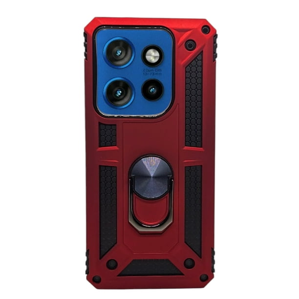 Funda Uso Rudo Cely Vesmir con Anillo Magnético Para Moto Edge 50 Neo Rojo