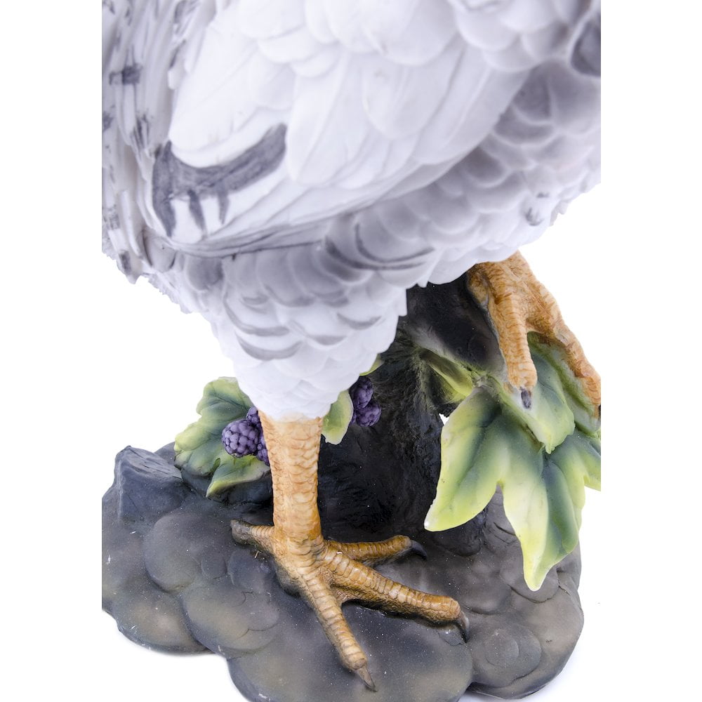 BLACK & WHITE ROOSTER STATUE