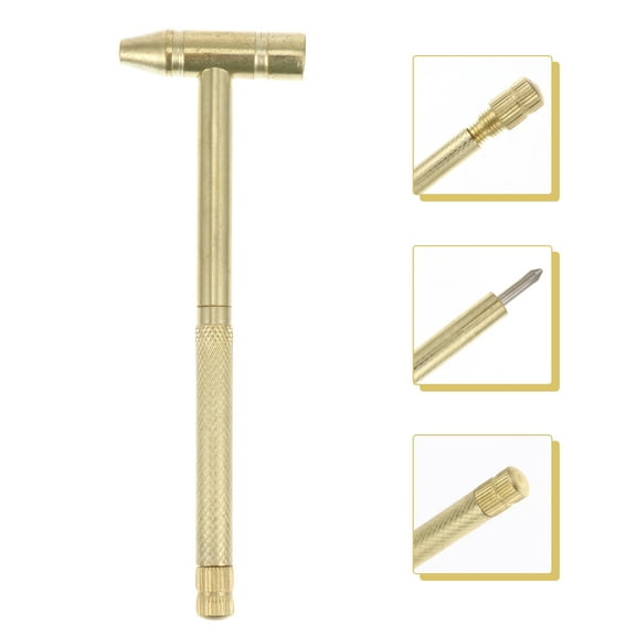 GAXIRE Mini Hammer for DIY Use Made of Carbon Steel Golden Color Portable and Lightweight 6.5 Inches