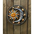 thumbnail image 2 of Large Metal Sun Moon Star Wall Art Sculpture Decor for Indoor Outdoor (17" Diameter) NEW, 2 of 6